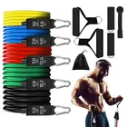 Best Selling TPE 11pcs Exercise Fitness Tube 150LBS Resistance Band Set
