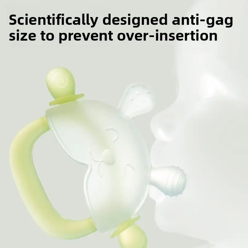 Custom Logo Food Grade Rabbit Silicone Accepted Anti-sucking Teething Device Easy Grip Bpa FreeBaby Teether details
