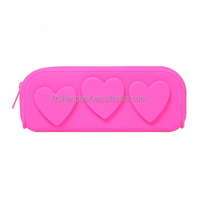 product custom 2024 kawaii cute 3d silicone a pencil case box pouch bag beautiful small school kid with zipper for girls boy-8