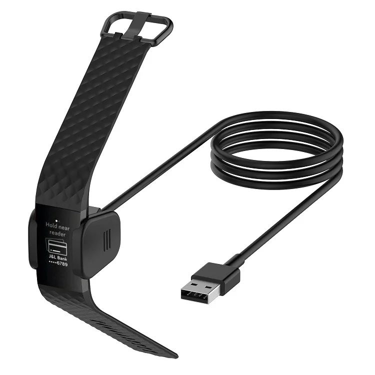 Fitbit Charge 3 Charge 4 Replacement USB Charger Charging Cable Dock