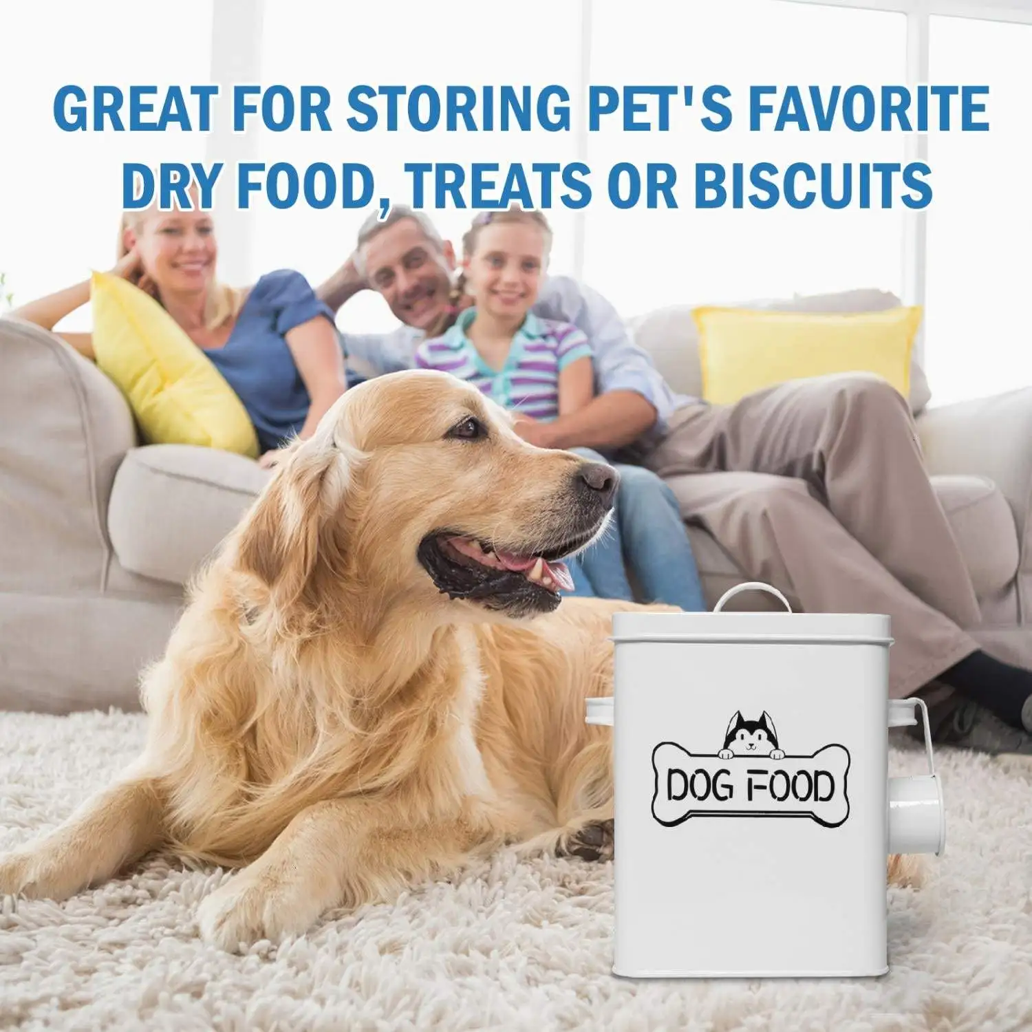 Pet Snacks and Food Storage Containers with Spoons-farmhouse Dog Food Containers with Lids Sealed Dog Snack Storage Jars