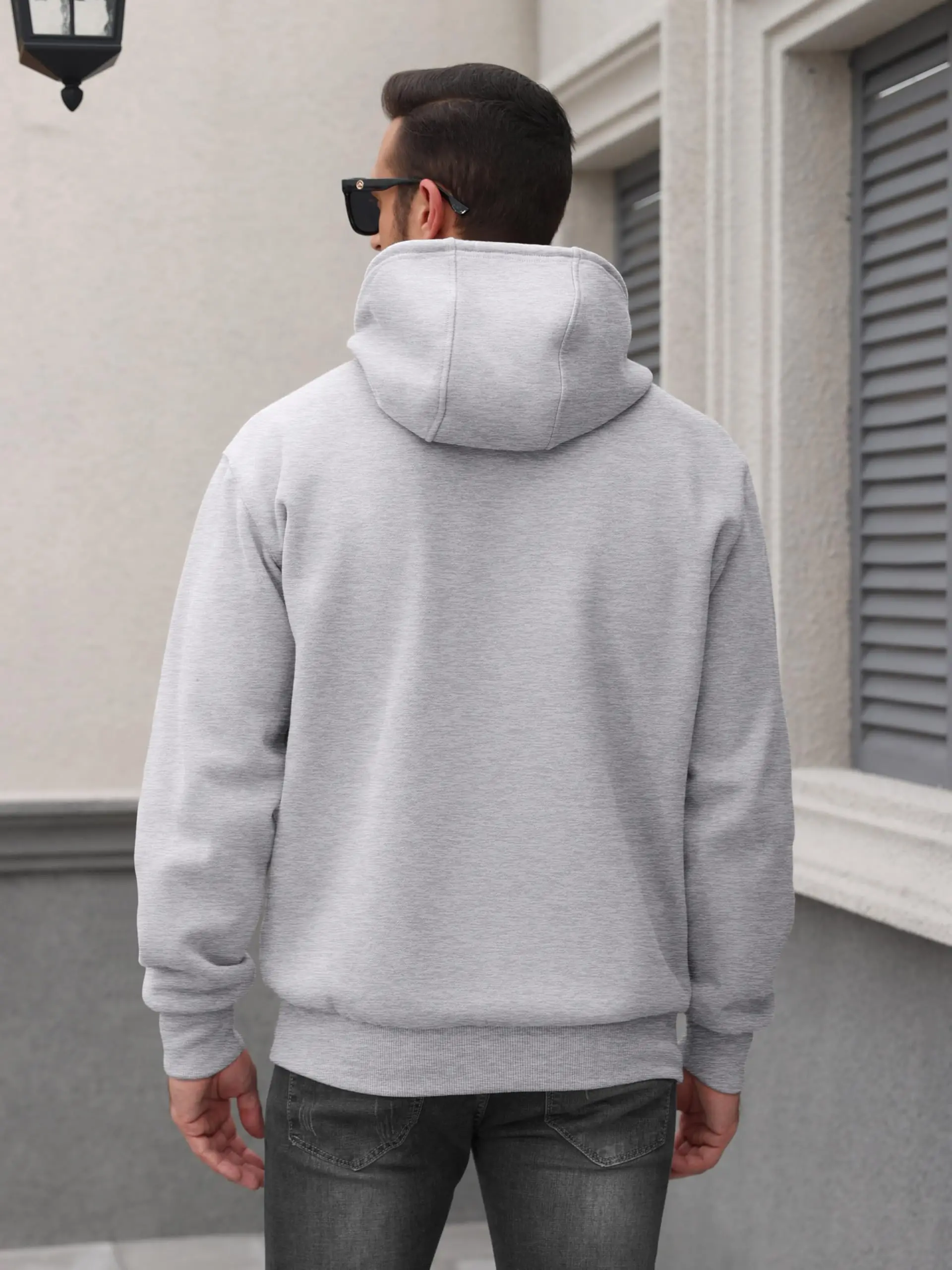 Heavy Weight Custom Zip Hoodie with Zipper Thick Full Zip up Hoodies Unisex Men's Loose Fit 1/4 Zip Pullover Sweatshirt Hb1199eec7af04c1ebe2a28e4a0bc7659u