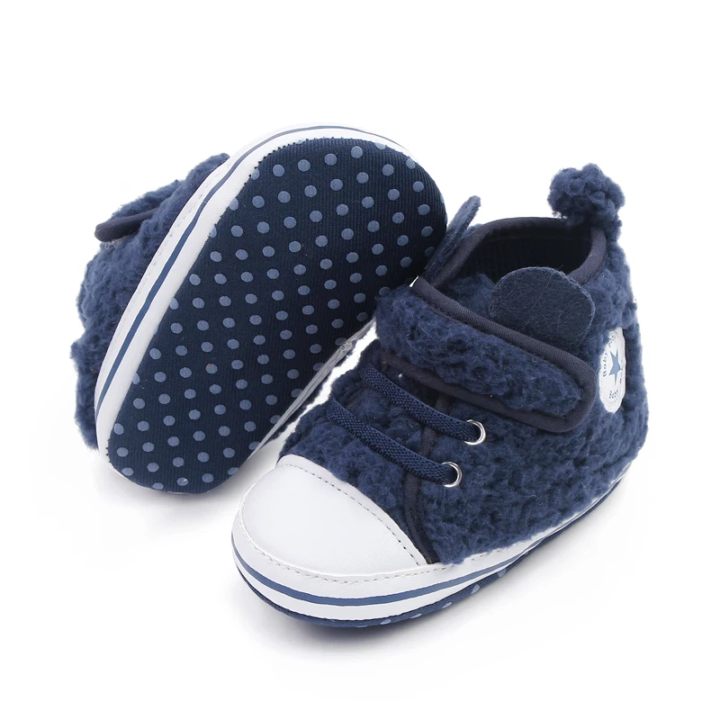 Autumn and winter new plush ear and tail decoration baby girls and boys warm toddler shoes factory