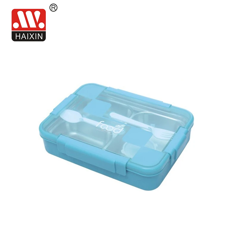 Storage Box Reusable Plastic Food Containers Stainless Steel Lunch Box With Five Compartments