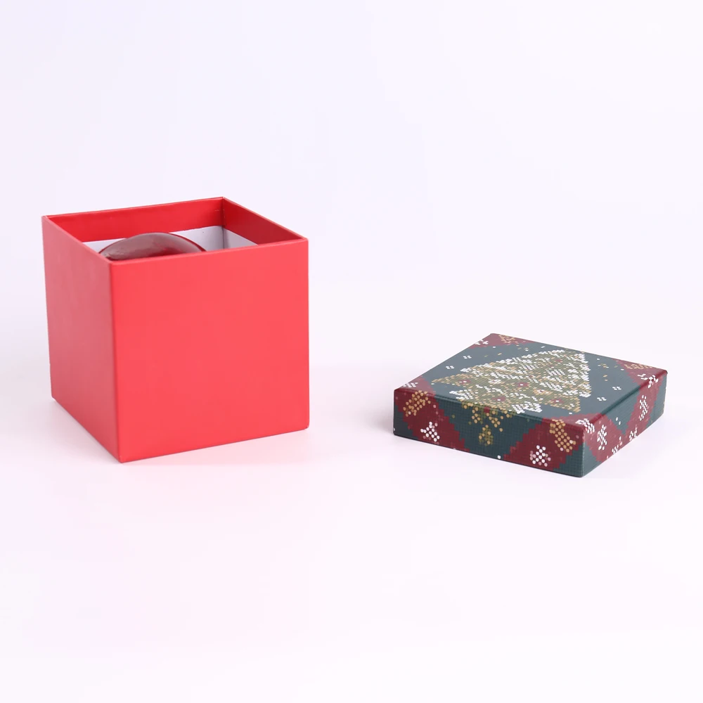 product custom rigid gray paper box with christmas stocking design offset printing matt lamination lid for holiday gift packaging-6