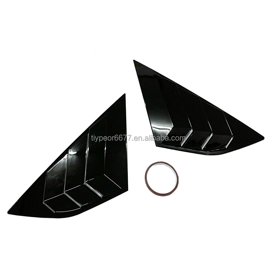 product rear side window louvers for side window sun shade compatible with 2012 2018 ford focus air vent scoop cover louver accessories-4