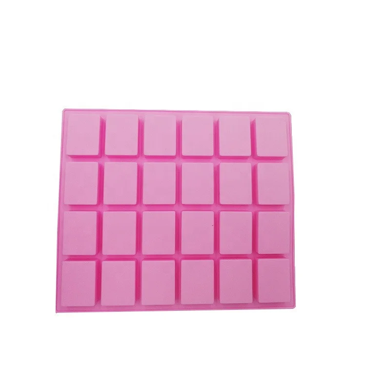 Hot Sale 24 Cavity Square Silicone Soap Pudding Candy Mold Handmade Candle Decorating Mould Soap Craft Supplies