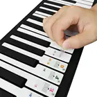 Colorful Sticker Custom Logo High Quality Colorful Vinly Pvc Piano Keyboard Sticker