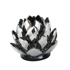 Crystal Crystal 2020 New Black Crystal Lotus Shaped Candlestick Is Suitable For Decorating Ornaments At Home