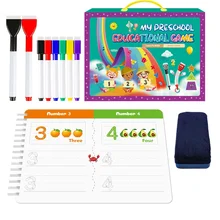 Children practice book preschool learning Montessori early education toys shape alphabet number Acrylic Paint practice book