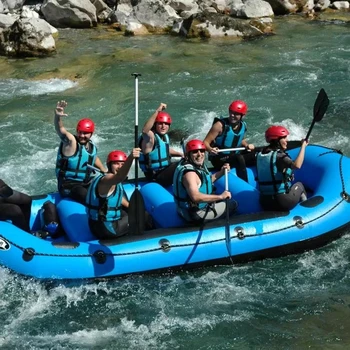 13 feet 8 person inflatable boat hot sale whitewater rafting boat for drifting