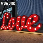 For Party WOWORK Custom LED Light Prop Event Rental Letter Backdrop For Wedding Party Decoration