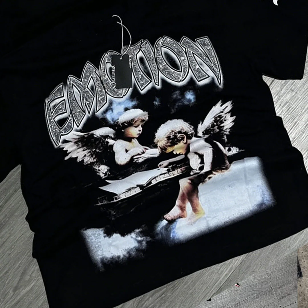 product custom 100 cotton vintage street style heavyweight mens t shirt dtg digital print with machine hotfix rhinestones-3