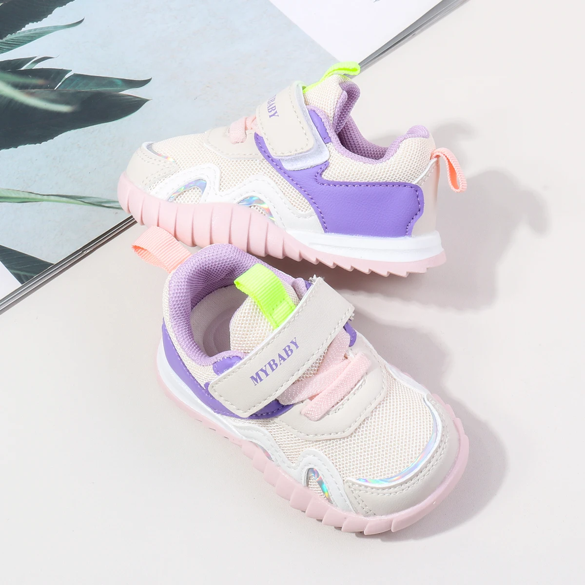 2025 New Unisex Baby Sneaker High Quality PU TPR Sole Anti-Slip Pre-Walk Shoes 0-15 Months Breathable Pre-Walk Flat Spring manufacture