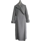 Ladies Hot Sales Factory Prices New Plus Velvet Trench Ladies Long Winter Coat Leather