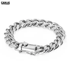 Men High Polished Silver Cuban Link Chain Bracelet Wristband Men Gift Jewelry