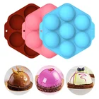 Family Nice Price Family DIY 7-Cavity Egg Shape Silicone Round Cake Mould
