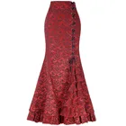 Skirt Long 2022 Jacquard Fishtail Skirt Steampunk Vintage Gothic Skirt Victoria Maxi Long Skirt
