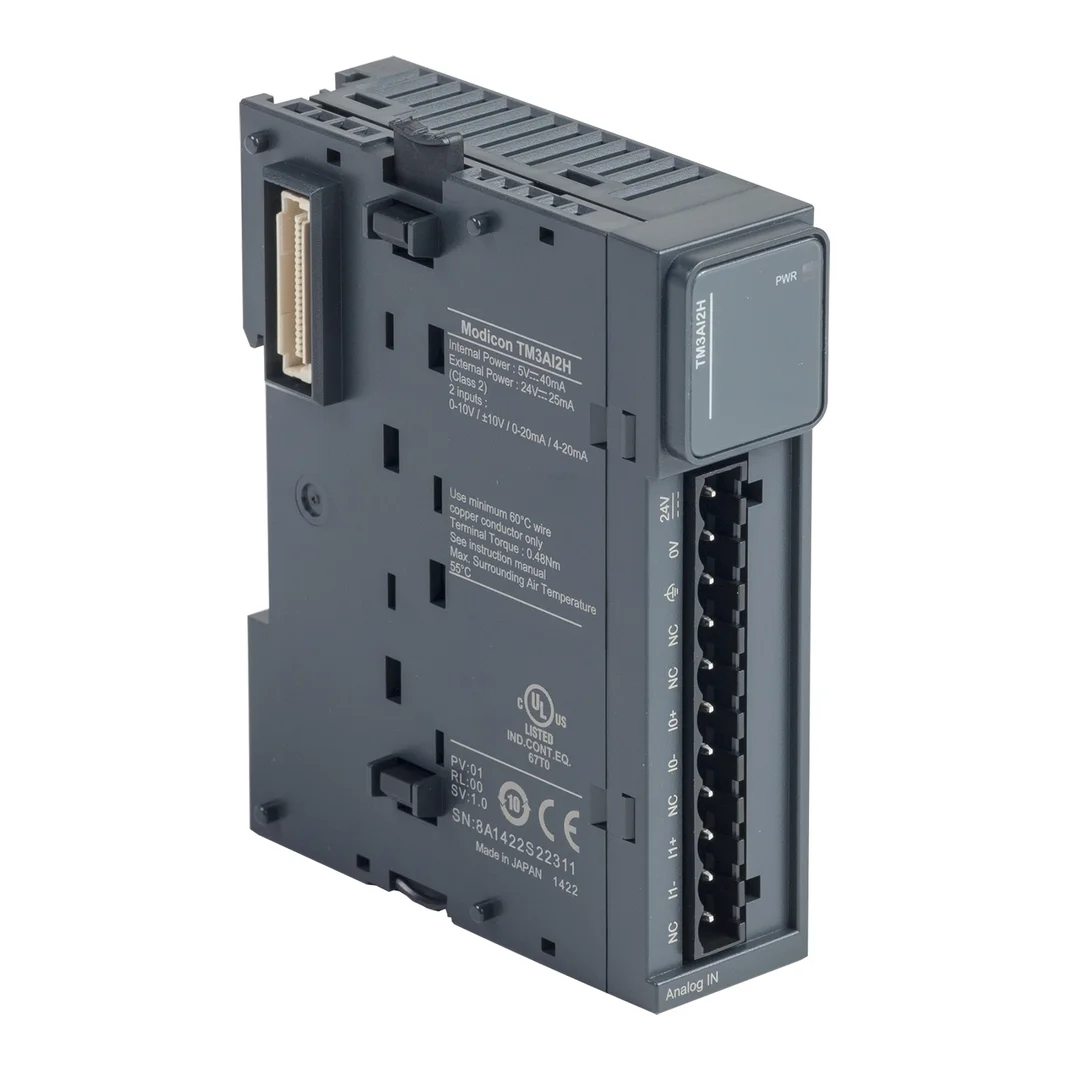 new original tm3ai2h tm3 series analog input module 2 high precision analog channels supports voltage and signal collection high anti interference performance matched with modicon plc used for industrial analog data acquisition-1