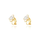 Shape Fashion Pearl Earrings White Flower Shape Mini Cute Fashion Pearl Earrings For Women 2021