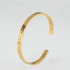 Gold Designs Saudi Arabia Gold Plated Stainless Steel Moon And Star Open Bangles Designs Bracelet