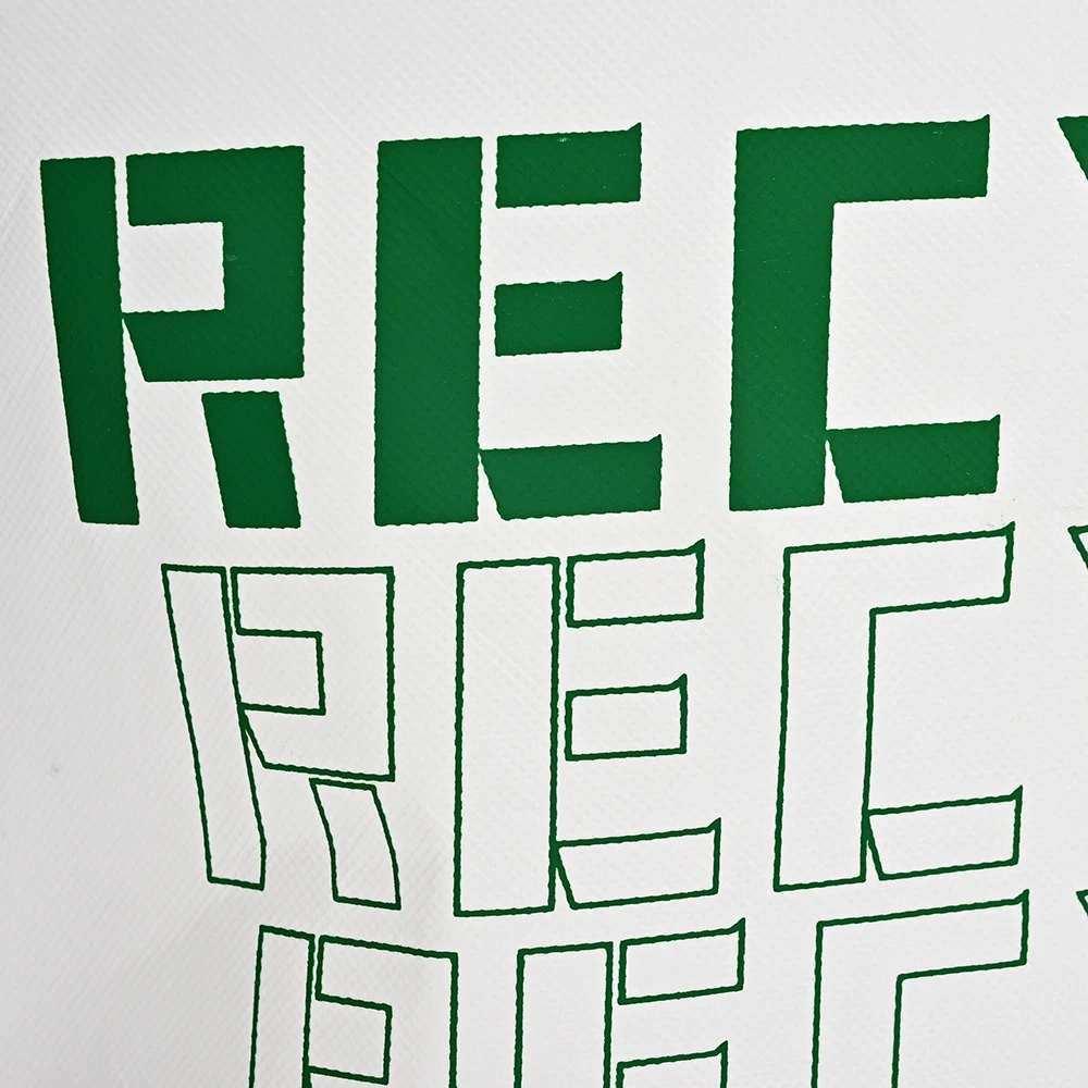 Reusable RPET Tote Bags Eco Friendly Waterproof RPET Shopping Bag Recyclable Laminated RPET Bag factory