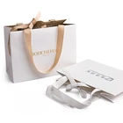 Kraft Craft Paper Shopping Bag Custom White Brown Kraft Gift Craft Luxury Paper Boutique Shopping Bags With Logos
