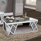 Designer Coffee Table Accent Furniture Naturalist Elegant Gold Silver Accent Coffee Side Table