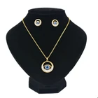 Gold Set Earrings Wholesale Elegant Women Gold Jewelry Set Stainless Steel Necklaces Earrings