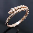 Snake Baojia Narrow Snake Pattern Bracelet 18k Gold Plated With Diamonds Fashion Open Snake Bracelet