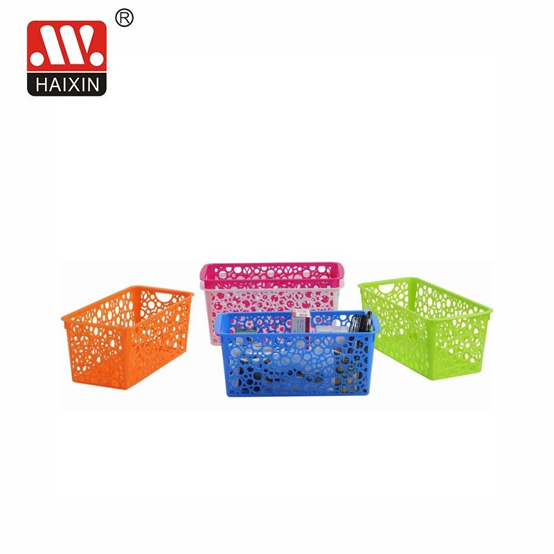 New Design Plastic Storage Baskets Bins Organizer for Bathroom Office Home