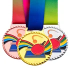 High Quality Table Tennis Award Medal Ping Pong Medallion With Sublimated Ribbon