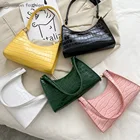 Leather Handbags High Quality Simple Croc PU Leather Women Shoulder Hand Bag Handbags