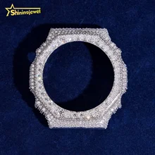 Hot Sale GA2100 Model Buss Down Watch Case Iced Out Hip Hop Pass Diamond Test  Moissanite S925 Gold Plated Hip Hop Watch Bezel