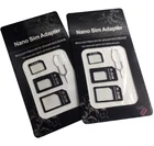 Sim 4 In 1 Sim Adaptor Kit Nano To Micro/standard SIM Card Adapter For Mobile Phone With Sim Tray Opener