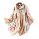 Scarf Scarf CA57-Cashmere Large Color Block Shawl Scarf