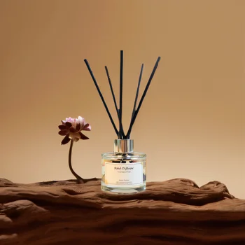 CNUS Wholesale Customize 100ml 250ml Glass Bottle Natural Flower Room Scenting Air Luxury Gift Set Reed Diffuser