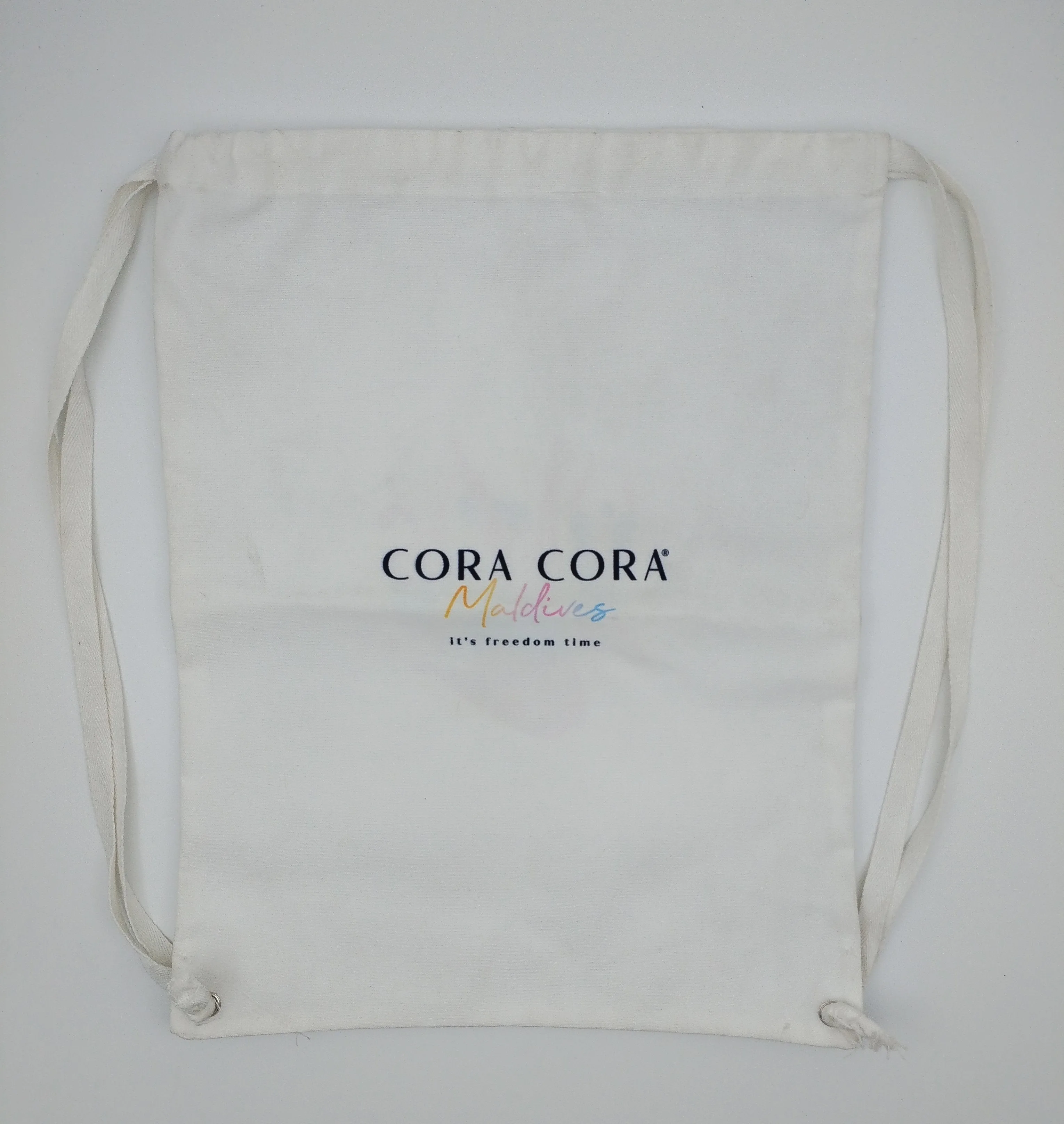 Custom Logo Hotel Canvas Bag for Guest Resort Gift Canvas Tote Bag for Traveling Drawstring Cloth Bag