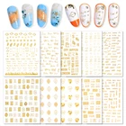 Nail 3D Foil Nail Wraps English Letter Nail Decal For Girls DIY Decorations Smile Nail Sticker
