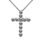 925 Silver Best Price Hot Sale Fashion Trend Cross 925 Silver Diamond Necklace