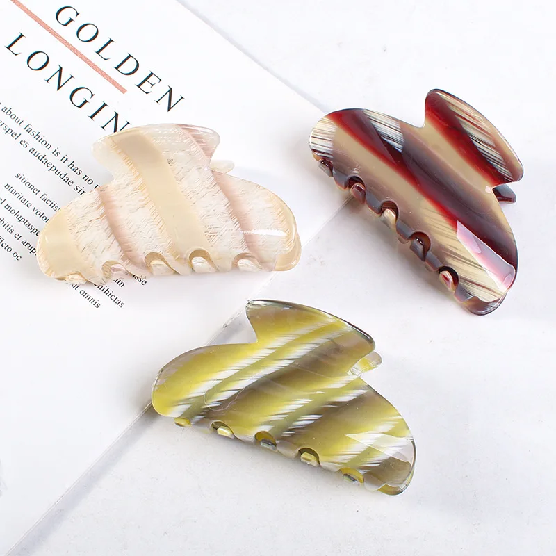 Wholesale Fashion Shinning New Mini Marble Decorative Acrylic Hair Claws Clips Accessories For Women Girls Gift