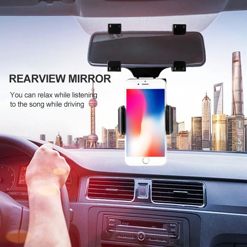 2021 Best Seller Adjustable car cup Rearview Mirror Phone Holder rear mirror mount