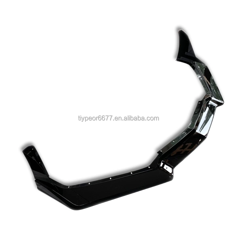 product tiypeor glossy black car front bumper lip spoiler diffuser for chevrolet corvette c8 2020 2024 7pcs-9