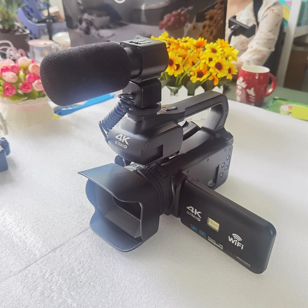 Hd Wifi 4k Video Camera 64mp Camcorder 18x Digital Zoom For Youtube