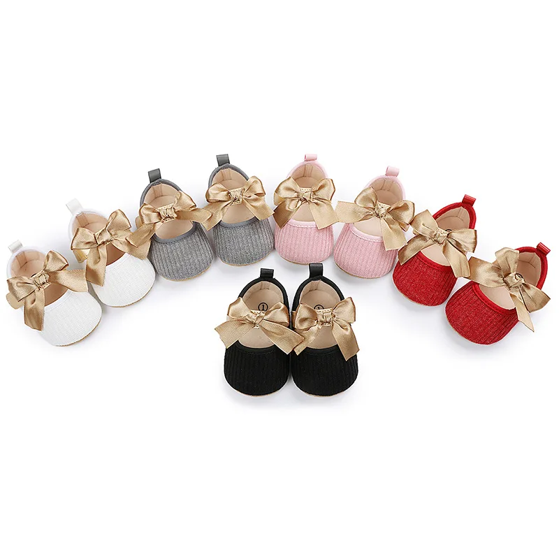 Hot Selling Soft Sole Bow Cotton Baby Newborn Infant Girl Shoes Babies Shoes for Girls manufacture