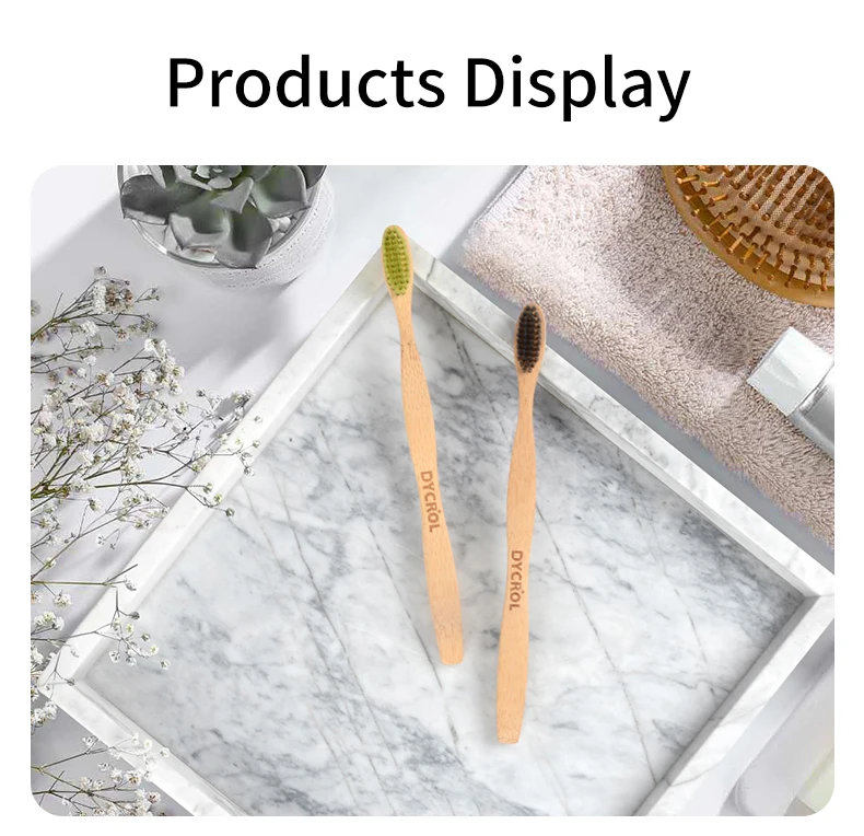 DYCROL Biodegradable Eco-Friendly Bamboo Toothbrushes with soft bristles