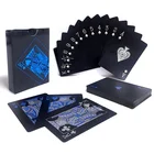 Card Plastic Plastic High Quality Card Games Black Plastic Waterproof Playing Card Decks