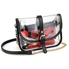 Handbags Purse Custom Wholesale Faux Leather PVC Cross Body Transparent Bag Women Handbags Purse