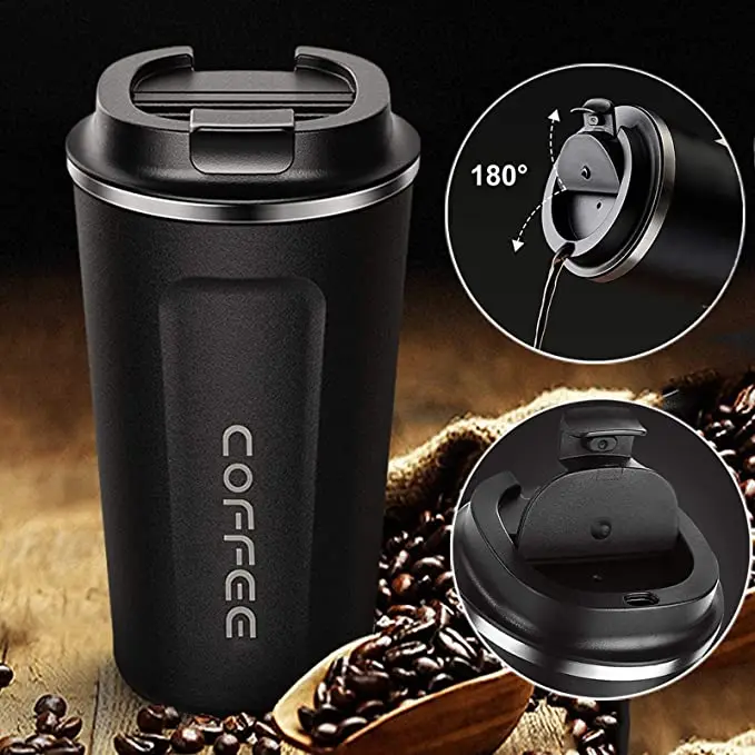 New Design 17oz Stainless Steel Travel Reusable Insulated Coffee Cup Double Wall Vacuum Coffee Mug