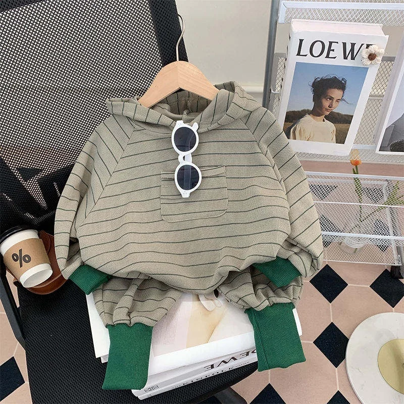 Wholesale Supplier Cotton Lovely 0-8 Ages Cartoon Long Sleeve Infant Top Pants 2-piece Outfits Unisex Baby Suit Spring Autumn